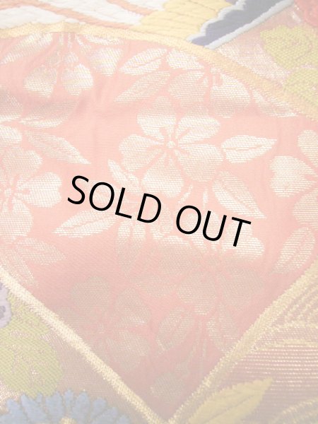 Photo11: J0219B Used Japanese Creamy Light Vermilion UCHIKAKE Wedding by Silk. Phoenix  (Grade A) (11)