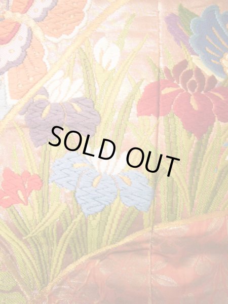 Photo15: J0219B Used Japanese Creamy Light Vermilion UCHIKAKE Wedding by Silk. Phoenix  (Grade A) (15)