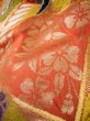 Photo21: J0219B Used Japanese Creamy Light Vermilion UCHIKAKE Wedding by Silk. Phoenix  (Grade A) (21)