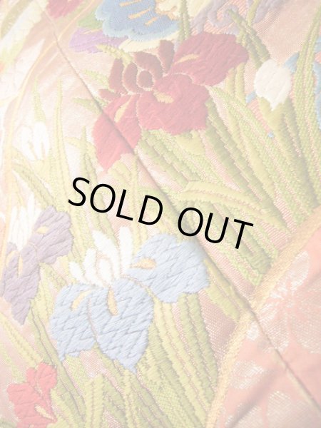 Photo24: J0219B Used Japanese Creamy Light Vermilion UCHIKAKE Wedding by Silk. Phoenix  (Grade A) (24)