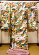 Photo3: J0219C Used Japanese   Multi Color UCHIKAKE Wedding by Silk. Crane  (Grade A+) (3)