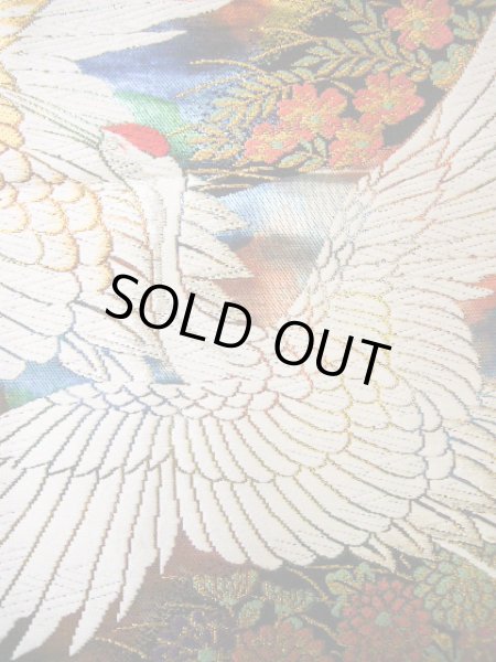 Photo11: J0219C Used Japanese   Multi Color UCHIKAKE Wedding by Silk. Crane  (Grade A+) (11)