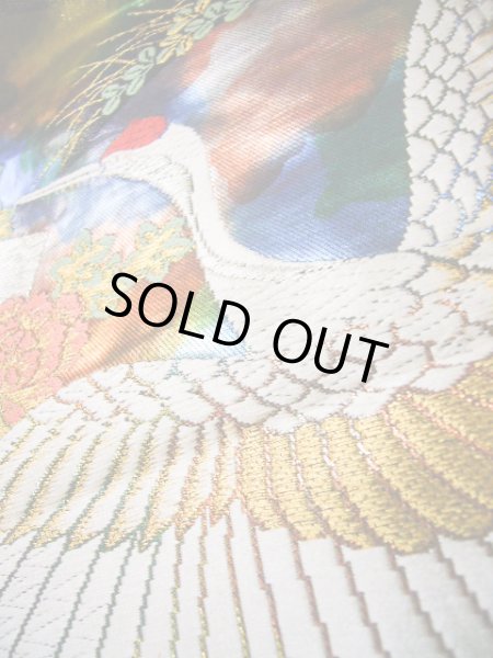 Photo16: J0219C Used Japanese   Multi Color UCHIKAKE Wedding by Silk. Crane  (Grade A+) (16)