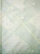 Photo5: J0222L Used Japanese   Off White TSUMUGI pongee / Silk. Hemp leaf,   (Grade B) (5)