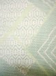 Photo8: J0222L Used Japanese   Off White TSUMUGI pongee / Silk. Hemp leaf,   (Grade B) (8)