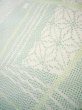 Photo10: J0222L Used Japanese   Off White TSUMUGI pongee / Silk. Hemp leaf,   (Grade B) (10)