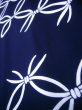 Photo9: J0520S Used Japanese Dark  Indigo Blue YUKATA summer / Cotton. Crossed circles 2 (Grade A) (9)