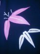 Photo9: J0520Y Used Japanese Dark  Pink YUKATA summer / Cotton. Bamboo leaf 2 (Grade B) (9)