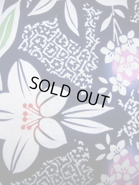 Photo7: J0617A Used Japanese Dark  Indigo Blue YUKATA summer / Cotton. KIKYO Japanese balloonflower   (Grade B) (7)