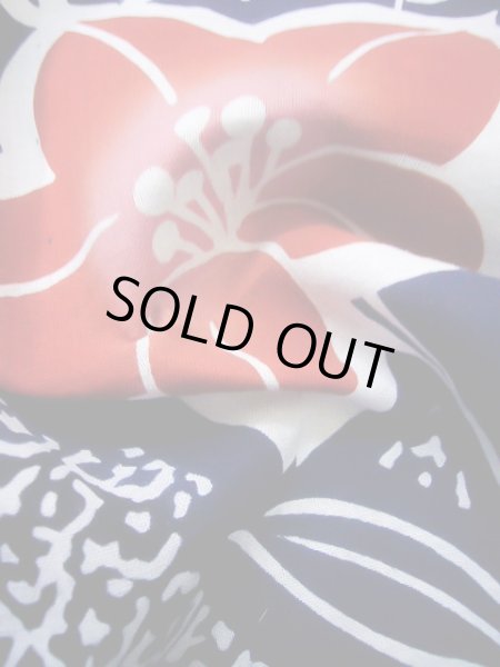 Photo10: J0617A Used Japanese Dark  Indigo Blue YUKATA summer / Cotton. KIKYO Japanese balloonflower   (Grade B) (10)