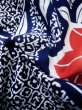 Photo11: J0617A Used Japanese Dark  Indigo Blue YUKATA summer / Cotton. KIKYO Japanese balloonflower   (Grade B) (11)