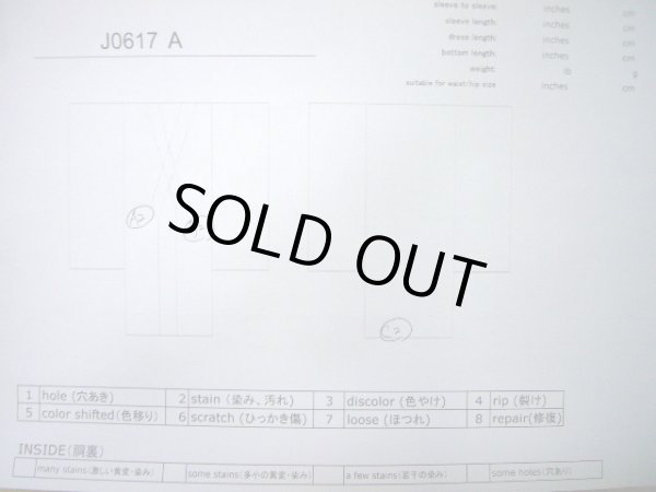 Photo12: J0617A Used Japanese Dark  Indigo Blue YUKATA summer / Cotton. KIKYO Japanese balloonflower   (Grade B) (12)