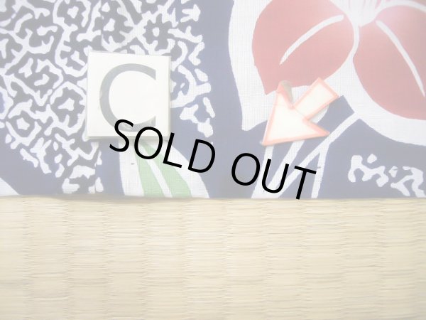 Photo15: J0617A Used Japanese Dark  Indigo Blue YUKATA summer / Cotton. KIKYO Japanese balloonflower   (Grade B) (15)
