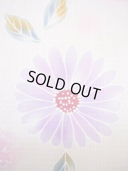 Photo6: J0617Q Used Japanese Sweet  Pink YUKATA summer / Cotton. Flower  (Grade B) (6)