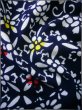 Photo10: J0702N Used Japanese Bluish  Indigo Blue YUKATA summer / Cotton. Flower  (Grade C) (10)