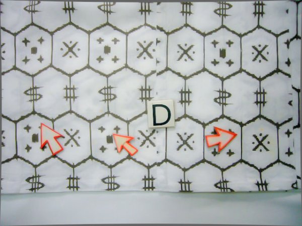 Photo15: J0702W Used Japanese Pale  White YUKATA summer / Cotton/hemp Tortoise-shell pattern― Hexagonal pattern  (Grade C) (15)