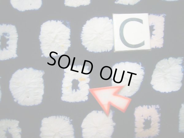 Photo14: J0710K Used Japanese   Indigo Blue YUKATA summer / Cotton. Quadrangle, Arimatsu Shibori RARE design (Grade C) (14)