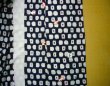 Photo17: J0710K Used Japanese   Indigo Blue YUKATA summer / Cotton. Quadrangle, Arimatsu Shibori RARE design (Grade C) (17)