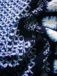 Photo10: J0710L Used Japanese   Indigo Blue YUKATA summer / Cotton. Quadrangle, Arimatsu Shibori RARE design (Grade B) (10)