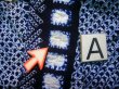 Photo13: J0710L Used Japanese   Indigo Blue YUKATA summer / Cotton. Quadrangle, Arimatsu Shibori RARE design (Grade B) (13)
