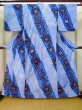 Photo1: J0710O Used Japanese   Indigo Blue YUKATA summer / Cotton. Flower, Arimatsu Shibori (Grade A) (1)