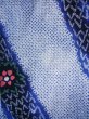 Photo3: J0710O Used Japanese   Indigo Blue YUKATA summer / Cotton. Flower, Arimatsu Shibori (Grade A) (3)