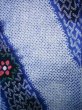 Photo5: J0710O Used Japanese   Indigo Blue YUKATA summer / Cotton. Flower, Arimatsu Shibori (Grade A) (5)