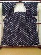 Photo2: J0710P Used Japanese  Dark Indigo Blue YUKATA summer / Cotton. Dot, Arimatsu Shibori (Grade C) (2)