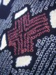 Photo8: J0710R Used Japanese   Indigo Blue YUKATA summer / Cotton. Abstract pattern, Arimatsu Shibori (Grade D) (8)