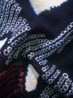 Photo11: J0710R Used Japanese   Indigo Blue YUKATA summer / Cotton. Abstract pattern, Arimatsu Shibori (Grade D) (11)