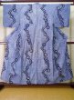 Photo1: J0710S Used Japanese   Indigo Blue YUKATA summer / Cotton. Flower, Arimatsu Shibori (Grade C) (1)