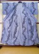 Photo2: J0710S Used Japanese   Indigo Blue YUKATA summer / Cotton. Flower, Arimatsu Shibori (Grade C) (2)