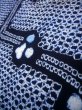 Photo7: J0710S Used Japanese   Indigo Blue YUKATA summer / Cotton. Flower, Arimatsu Shibori (Grade C) (7)