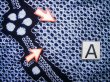 Photo12: J0710S Used Japanese   Indigo Blue YUKATA summer / Cotton. Flower, Arimatsu Shibori (Grade C) (12)