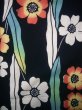 Photo3: J0710X Used Japanese  Deep Indigo Blue YUKATA summer / Cotton. Flower, 1960's (Grade B) (3)