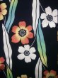 Photo4: J0710X Used Japanese  Deep Indigo Blue YUKATA summer / Cotton. Flower, 1960's (Grade B) (4)