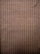 Photo4: J0715H Used Japanese Pale  Brown TSUMUGI pongee / Silk. Stripes  (Grade B) (4)