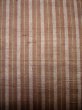 Photo5: J0715H Used Japanese Pale  Brown TSUMUGI pongee / Silk. Stripes  (Grade B) (5)