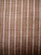 Photo6: J0715H Used Japanese Pale  Brown TSUMUGI pongee / Silk. Stripes  (Grade B) (6)