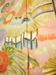 Photo10: J0715S Used Japanese Light  Off White FURISODE long-sleeved / Silk. Flower  (Grade B) (10)