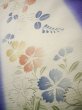 Photo7: J0715Z Used Japanese Pale  Cream KOMON dyed / Silk. Flower, Hand drawn (Grade D) (7)