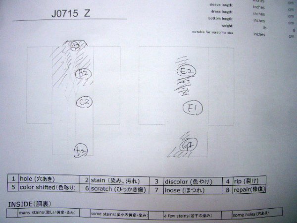 Photo11: J0715Z Used Japanese Pale  Cream KOMON dyed / Silk. Flower, Hand drawn (Grade D) (11)