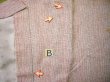 Photo13: J0808B Used Japanese Creamy  Red HAORI short jacket / Silk. Cross  (Grade C) (13)