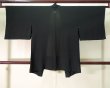 Photo2: Mint J0902D Vintage Japanese women   Black HAORI short jacket / Silk.    (Grade A) (2)