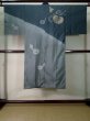 Photo1: J0923D Used Japanese Smoky Pale Blue JUBAN undergarment / Silk.  Gourd pattern  (Grade B) (1)