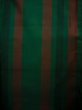 Photo4: J0926B Used Japanese Deep  Green TSUMUGI pongee / Silk. Stripes   (Grade C) (4)