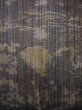 Photo5: J0926E Used Japanese Heather  Gray ORI woven / Silk. Abstract pattern   (Grade D) (5)