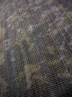 Photo9: J0926E Used Japanese Heather  Gray ORI woven / Silk. Abstract pattern   (Grade D) (9)