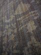 Photo10: J0926E Used Japanese Heather  Gray ORI woven / Silk. Abstract pattern   (Grade D) (10)