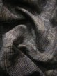 Photo12: J0926E Used Japanese Heather  Gray ORI woven / Silk. Abstract pattern   (Grade D) (12)